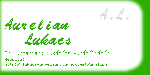 aurelian lukacs business card